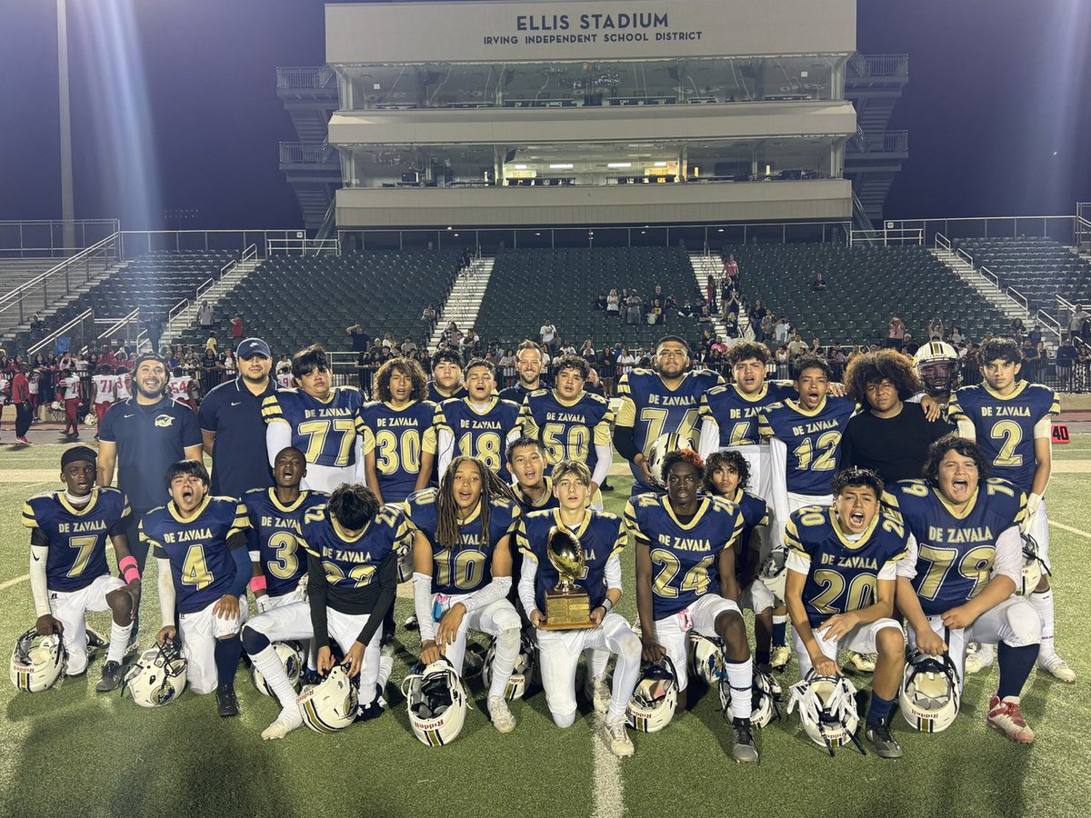 CoachJefferyDZ's tweet photo. What a year it was for this group! They missed the championship by points in 7th grade and were on a mission to prove everyone wrong this year and put others on notice! Undefeated city champs is the best way for them to leave their mark! #thankful @deZavalaMS https://t.co/dvBmUZCGFO