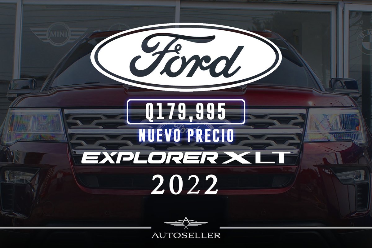 AUTOSELLER2's tweet photo. 🇺🇸FORD🇺🇸

Nuevo Precio: Q179,995 

🚘 Explorer XLT

✅ Modelo 2018

✅ De Agencia 

￼💨 Motor 3.5L V6 

✅ Transmisión Automática 

✅ 3 Filas 

📞  PBX: 2309-8684
📲  WhatsApp: 5203-8291/4048-4188/ 5300-5330
📍  Visítanos en la 20 Calle 17-75 Zona 10
🔎  Encuéntranos en Waze https://t.co/JhcSDkMTVb