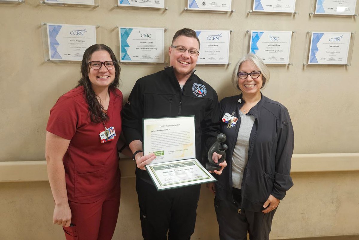 Congratulations to Lovelace Medical Center's DAISY award winner for Oct., Zachary Blackwood, RN!
Zachary advocated for a patient complaining of pain after a procedure, preventing her from experiencing complications. Join us in thanking Zachary for his dedication to patient care!