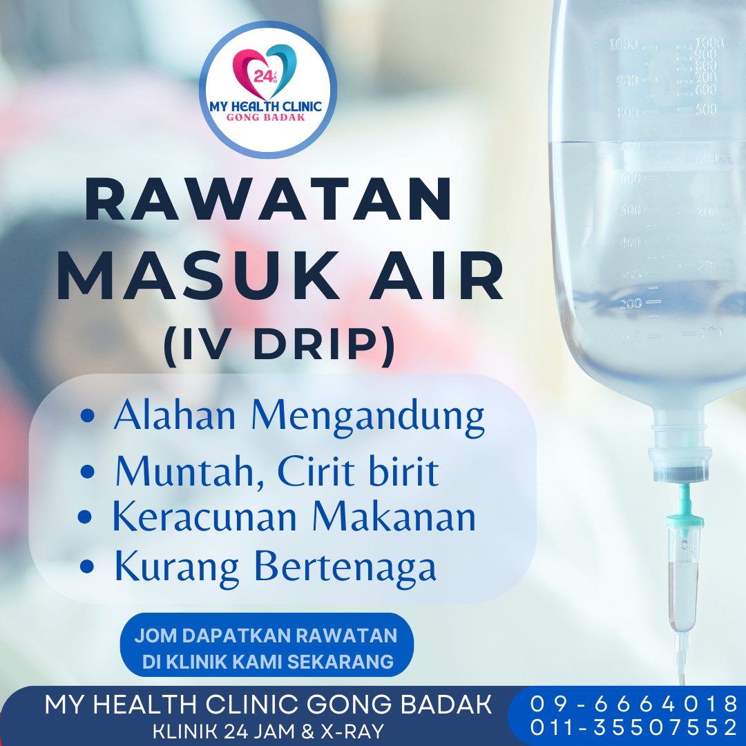 mhcgongbadak's tweet photo. 𝐓𝐚𝐤 𝐏𝐞𝐫𝐥𝐮 𝐑𝐚𝐰𝐚𝐭𝐚𝐧 𝐌𝐚𝐬𝐮𝐤 𝐀𝐢𝐫? 𝐁𝐞𝐭𝐮𝐥 𝐊𝐞?!

Rasa lemah, dehidrasi, atau tak cukup tenaga? Tapi... anda yakin tak perlukan 𝐫𝐚𝐰𝐚𝐭𝐚𝐧 𝐦𝐚𝐬𝐮𝐤 𝐚𝐢𝐫 (𝐈𝐕 𝐃𝐫𝐢𝐩)? 
Jangan risau, tunggu sampai badan jadi lebih letih dulu. https://t.co/8ne9qHsmz9