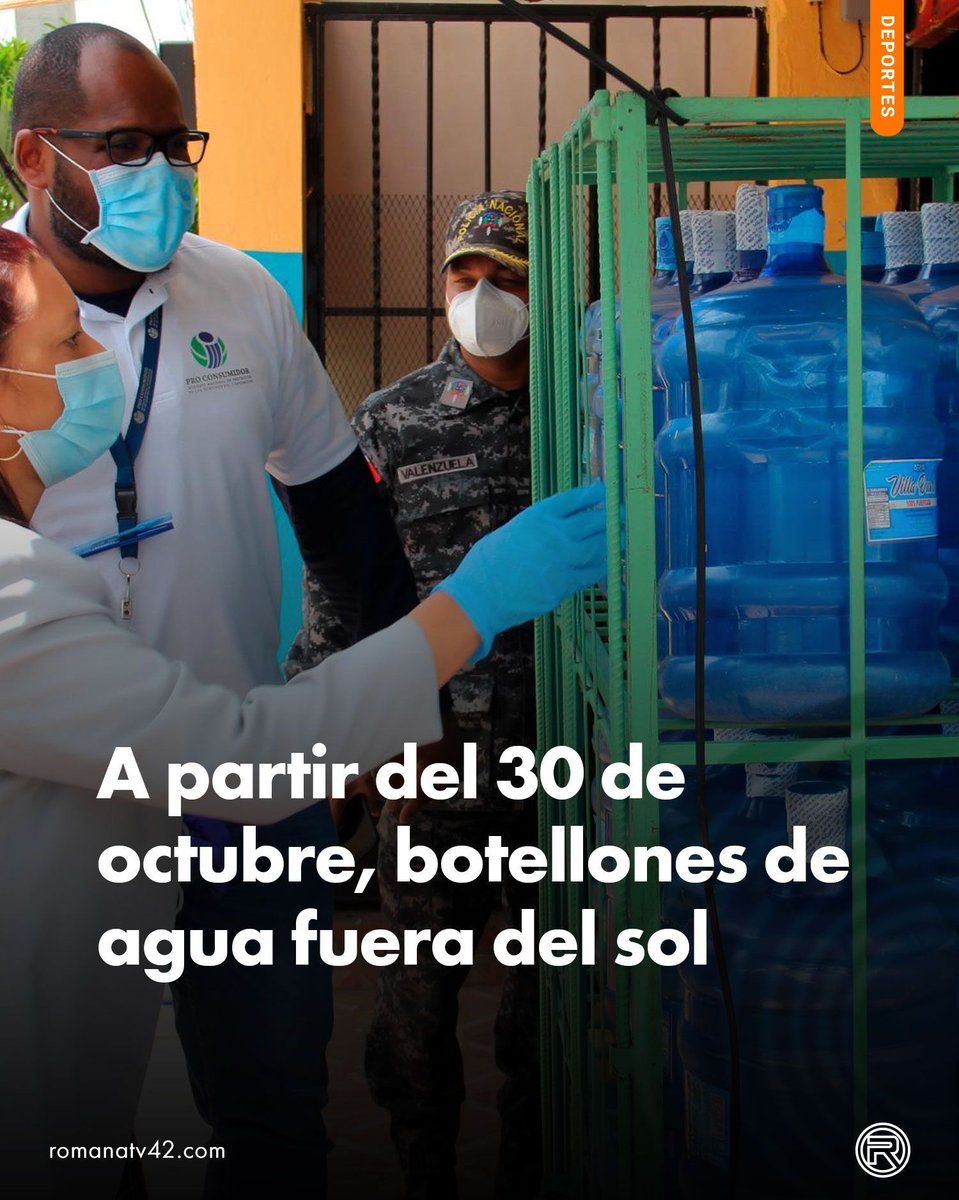 💧 Desde el 30 de octubre, empresas de agua deben proteger botellones del sol para evitar riesgos a la salud. #ProConsumidor #AguaEmbotellada
