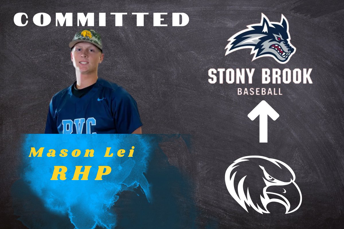 Congratulations to <a href="/MasonLei24/">Mason Lei</a> on his commitment to <a href="/StonyBrookBASE/">Stony Brook Baseball</a> to continue his academic and athletic career! 

1st one off the board!