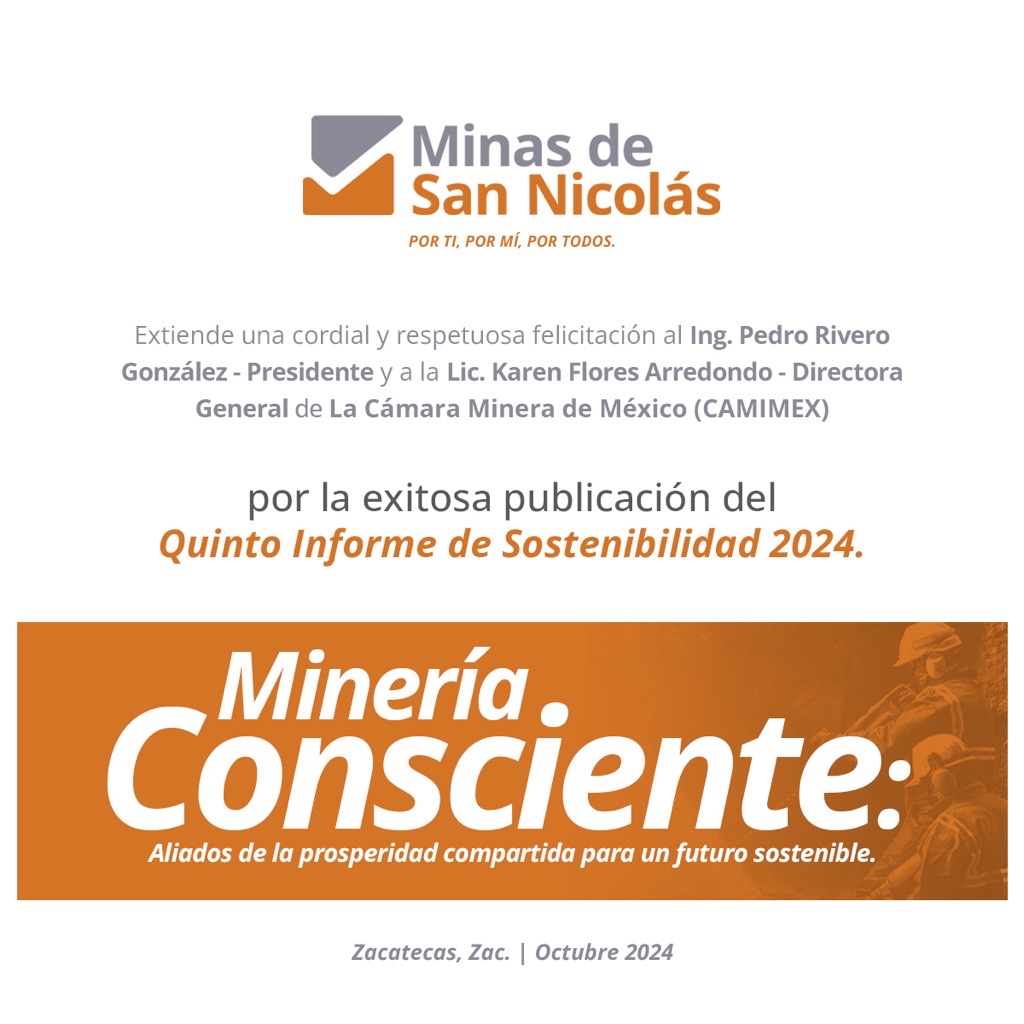 MDSNMexico's tweet photo. #MDSN felicita a @Camimex_Oficial por su destacado compromiso con la sostenibilidad, la transparencia, y la rendición de cuentas #MineríaResponsable #MineríaConsciente https://t.co/OLN0qM3Ity
