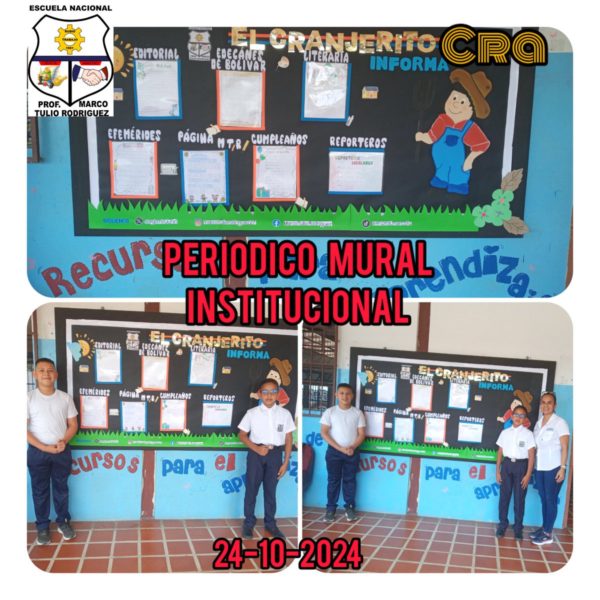 Periódico Mural  Institucional  con nuestros Reporteros Escolares @MPPEDUCACION <a href="/NicolasMaduro/">Nicolás Maduro</a> <a href="/HectoRodriguez/">Héctor Rodríguez C.</a> <a href="/Berzabethg1/">Berzabethgandicaoficial</a> <a href="/CDCETachira/">CDCE Táchira</a> <a href="/2018Cra/">CDCE Junín Táchira</a> <a href="/Crazet2011/">Crazet2011</a>