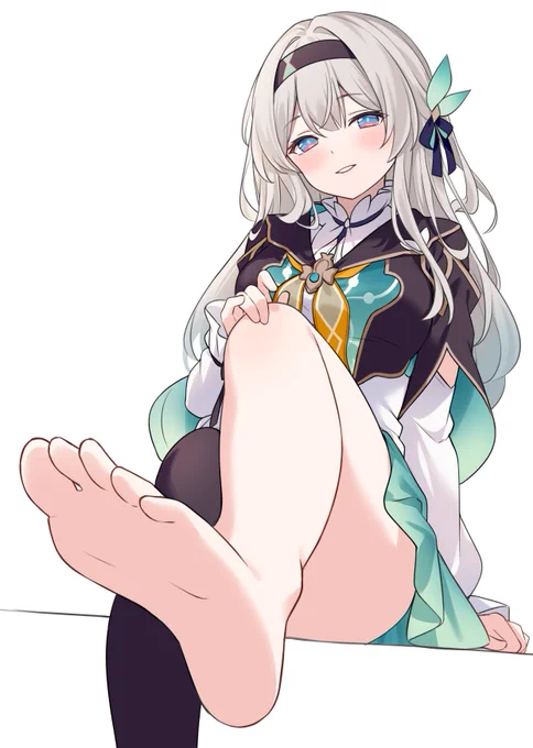 Help her put her sock on  