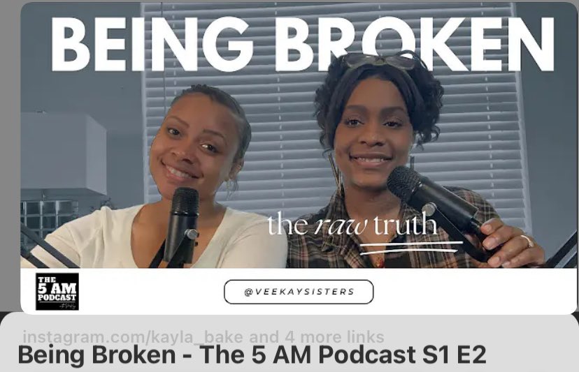 kayla_bake's tweet photo. E2 dropping tonight @ 9pm “Being Broken”

Don’t forget to subscribe to The 5AM Podcast on YouTube 

https://t.co/FPbYapO7GB https://t.co/fVWcvjcSE1