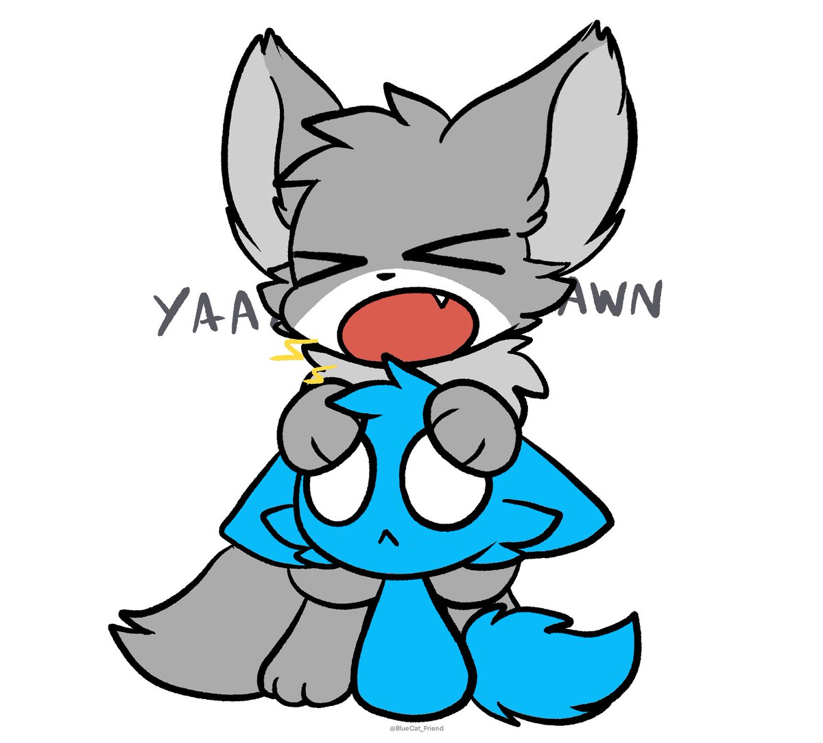 BlueCat_Friend's tweet photo. yawns are contagious https://t.co/aKtZZWhO31