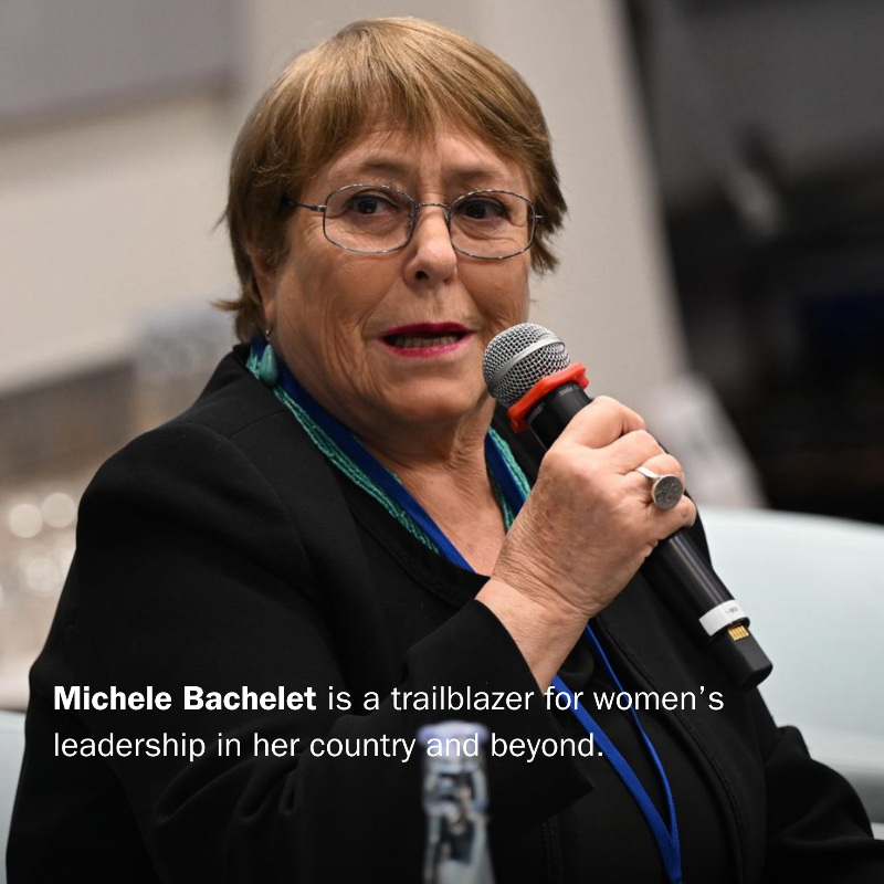 Diop_IFC's tweet photo. Inspiring conversation today with former President @mbachelet, a trailblazer who shattered glass ceilings in Chile and beyond. Her leadership exemplifies why women’s representation matters—when women lead, societies transform.