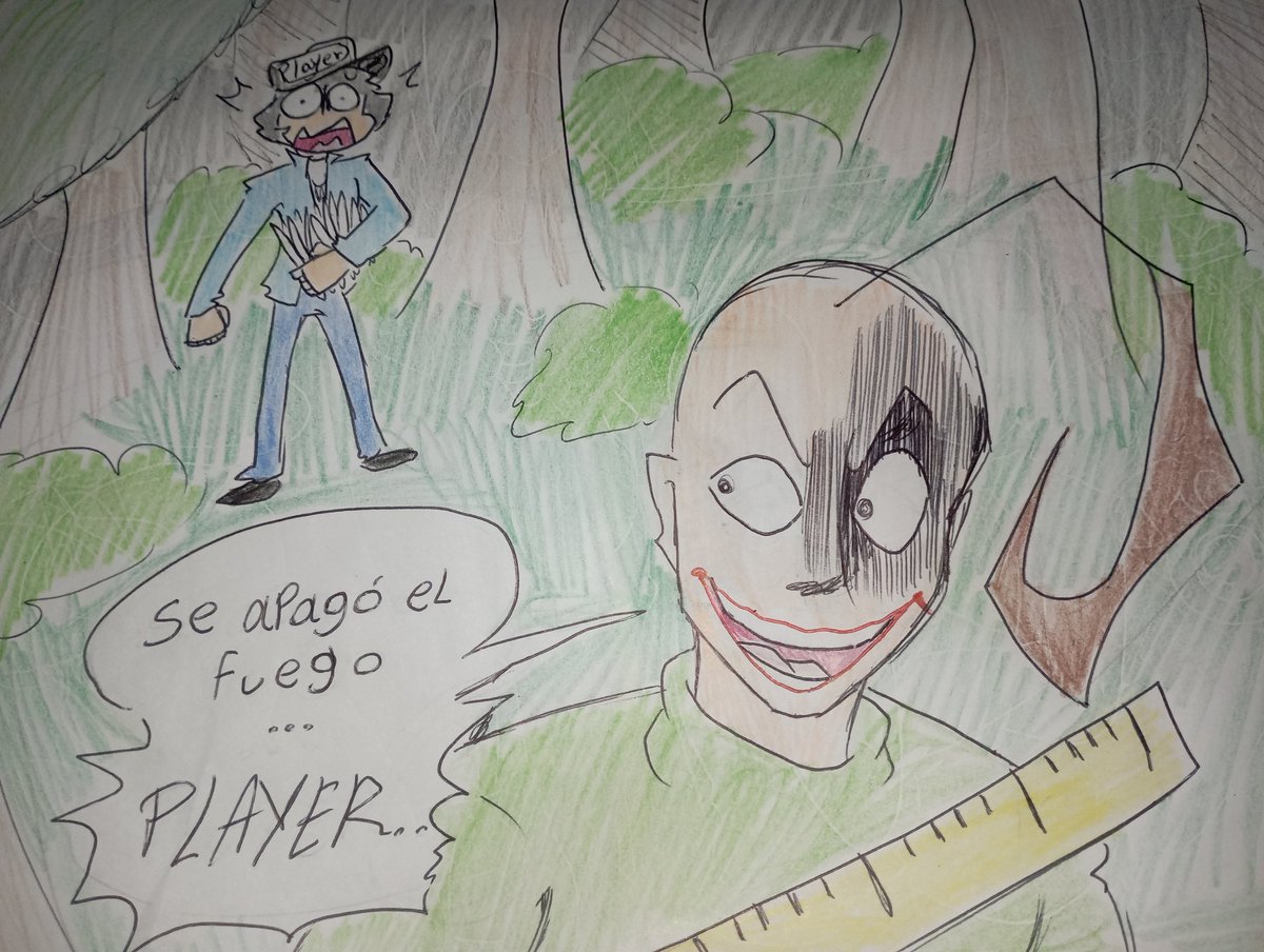 Pau_ISR's tweet photo. Día 22- Camping 
Acá casi que lo hago meme 
#BaldisBasics #BaldisBasicsgame #BaldisBasicsOC #Baldimore #BaldTober
@MrPizz4_ https://t.co/s5oeTLJVhb