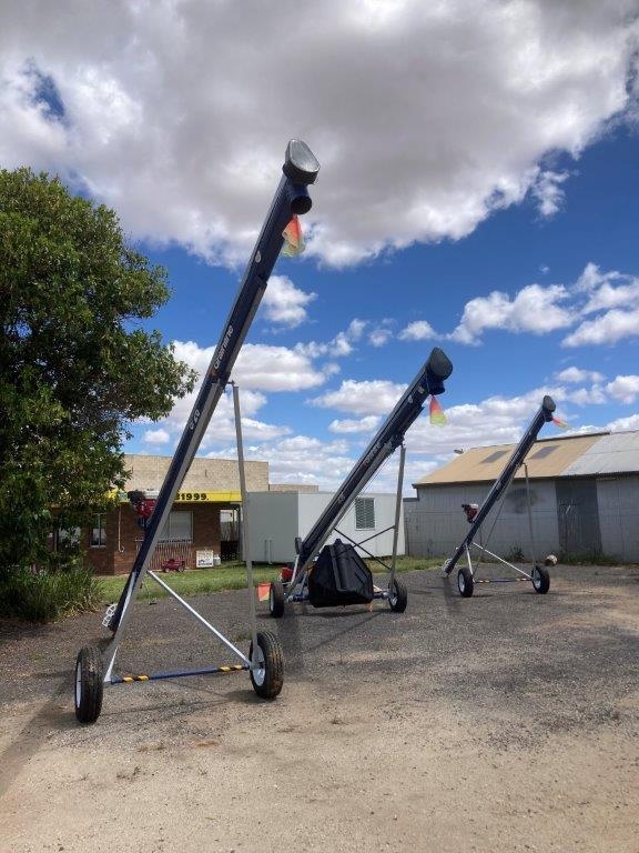 MMMachinery's tweet photo. Aussie Made Grainline Augers in stock and ready to go at Murray Mallee Machinery! Ranging from pencil augers to large swing away models. Call Mark on 03 50331999 for a free no obligation quote today or drop into 195 Karinie St, Swan Hill to inspect #grainline #augers #aussiemade https://t.co/oMo0QeuAae