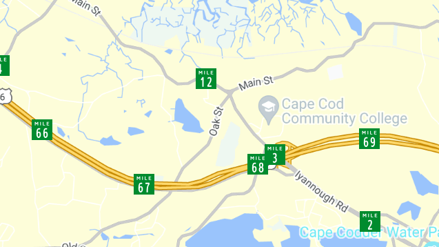 MassDOT's tweet image. Tonight in #Barnstable overnight closure of Route 6 EB and WB Exit 68 (Iyannough Road/ Route 132) ramp. Closure in place on 10/24, from 9:00 p.m. to 5:00 a.m. Ramp closures will alternate so that only one ramp is closed at a time. Detour in place.