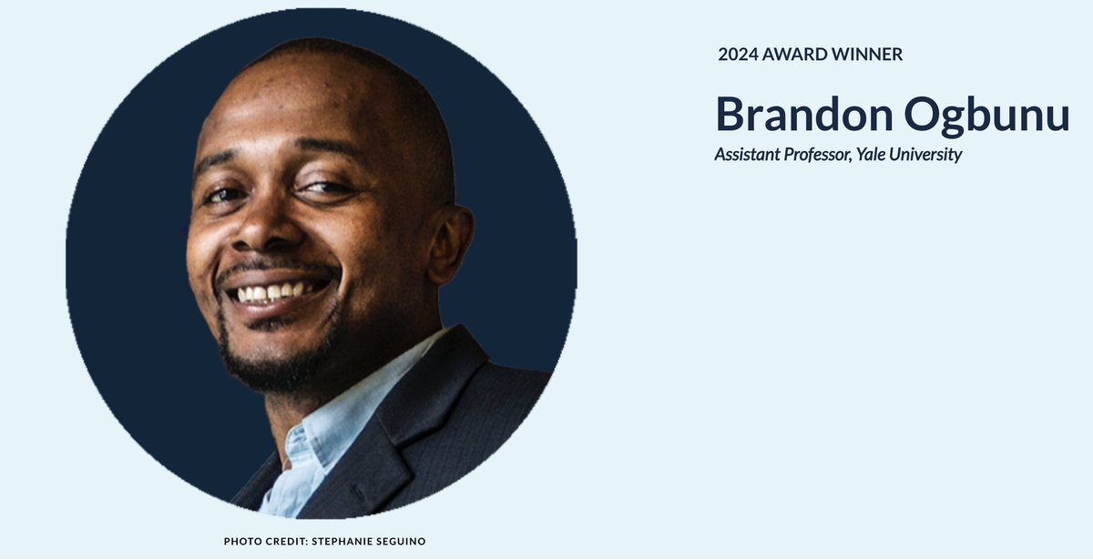 So proud of my <a href="/yale_eeb/">Yale EEB</a> colleague, <a href="/big_data_kane/">C. Brandon Ogbunu</a>! As he says "Science for Everybody."

nationalacademies.org/awards/excelle…