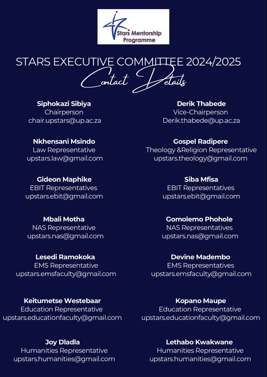 STARSMentorship's tweet photo. EC Contact Infor 2024/2025 Below... https://t.co/DkAt3MMhXI
