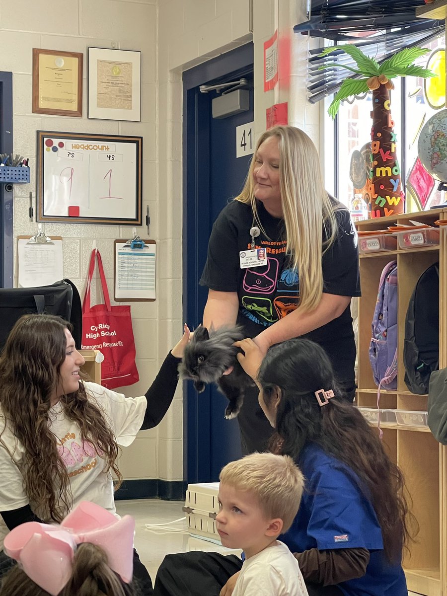The SRC came out to <a href="/CypressRidgeHS/">Cypress Ridge HS</a> / Little Rams Preschool today! So thankful to them for adding us to their busy agenda bringing science experiences to Ss all over CFISD. 💖🐰🐸🕊️