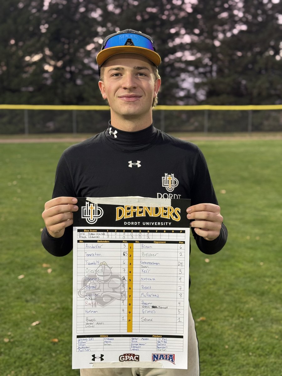 Dordt Baseball (@dordtbaseball) on Twitter photo Black Team takes the Win in game 2, 9-4.
MVP <a href="/LoganTempleton5/">Logan Templeton</a>
3-4 3RBIs 2B and His first college HR! Black Team takes the Win in game 2, 9-4.
MVP <a href="/LoganTempleton5/">Logan Templeton</a>
3-4 3RBIs 2B and His first college HR!