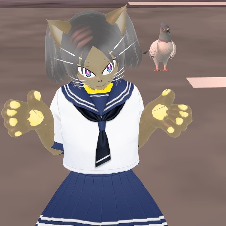 SASASAGU96's tweet photo. Quest2単機でVRChatのワールド巡り
鳩がいた（近づくと逃げる） https://t.co/TfijzvCkvD