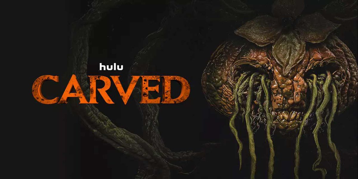 horror_morgan's tweet image. A Halloween themed creature feature &amp;amp; slasher mixed into one. Hulu has another smash hit on their hands this year with Carved (2024).

So fun and gory. I am always mystified by the creativity of a human head turned into a jack-o-lantern 🎃🔪🩸