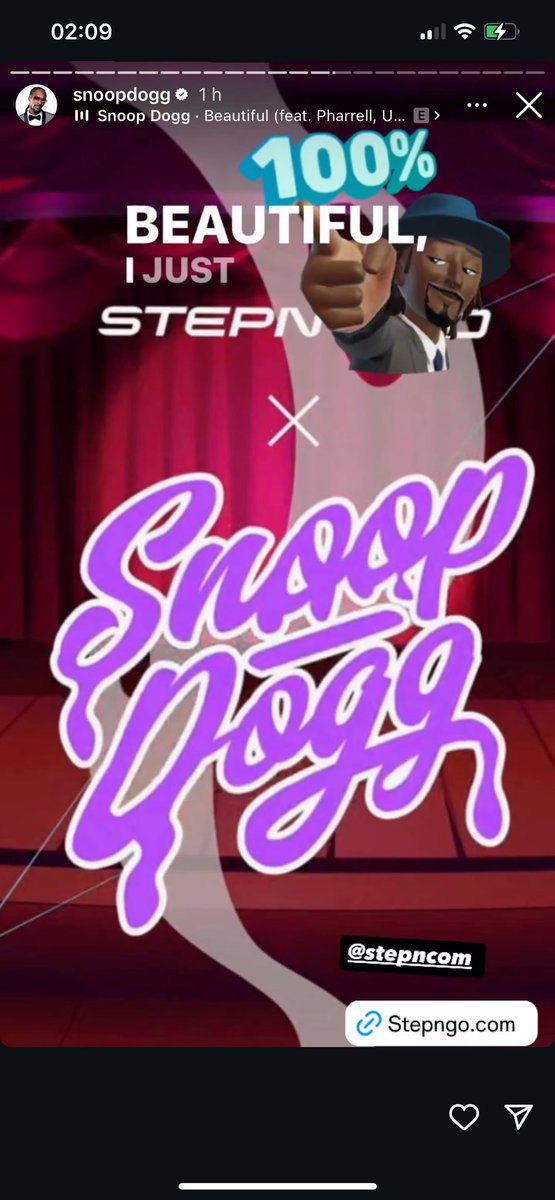 Masina_Stepn's tweet photo. Look at @SnoopDogg instagram stories.

It’s probably nothing 👀 

#STEPNGO
#SnoopFtSTEPNGO https://t.co/bNkpB2cbmA