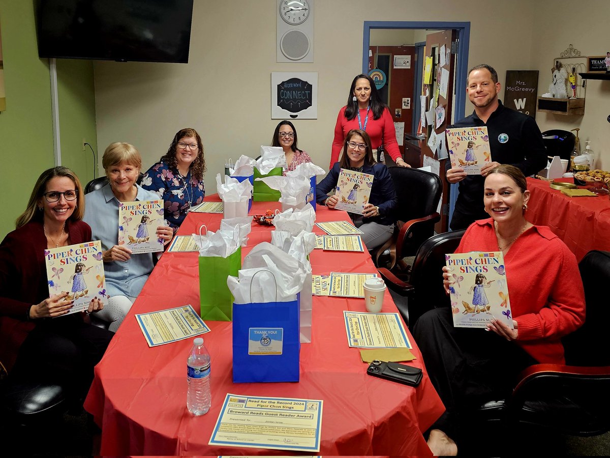 jennmcgreevy's tweet photo. Thank you to our literacy coach, Mrs. Gibson, and all our outstanding readers that came to read to our kindergarten students today for #ReadfortheRecord #BrowardReads !!! 
@BCPSNorthRegion @BCPSLeadership @JaredEMoskowitz @JordanIsrow @Gurreonero_MG @jsherm8 https://t.co/ciulMzUbjK