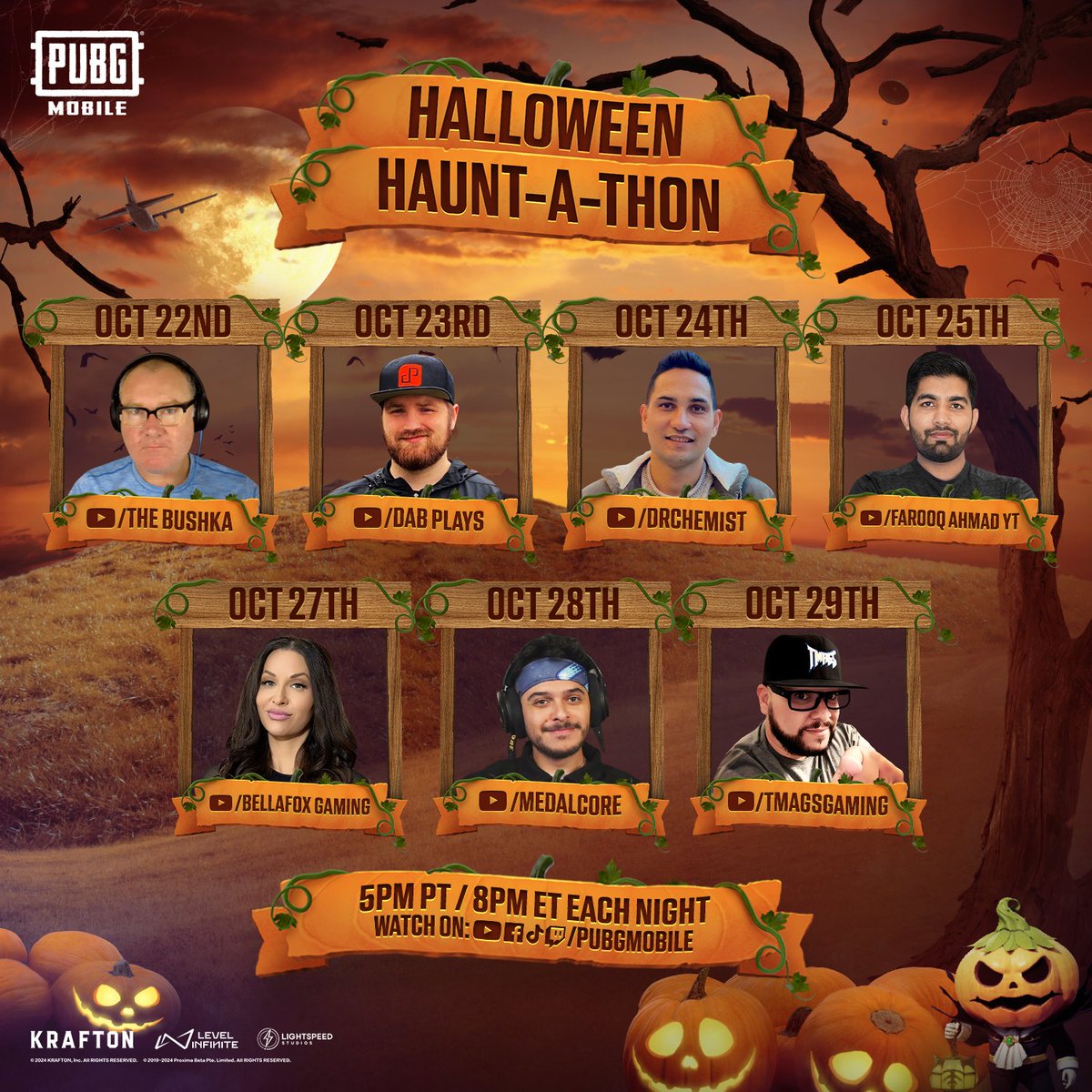 DrChemistGaming's tweet image. 📷 NOW LIVE with the PUBG MOBILE HALLOWEEN: HAUNT-A-THON NIGHT 3 Theme: Pumpkin Painting 

Where: pubgmobile.live/HauntAThonYT_N…  #PUBGMOBILE #PUBGMVIP #HAUNTATHON