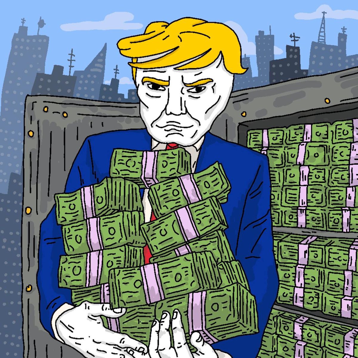 TrumpjakSol's tweet photo. @davidgokhshtein No more income tax if the billions vote for #trumpjak. 

America first. 

🫵🇺🇸 https://t.co/sVhgxcmabi