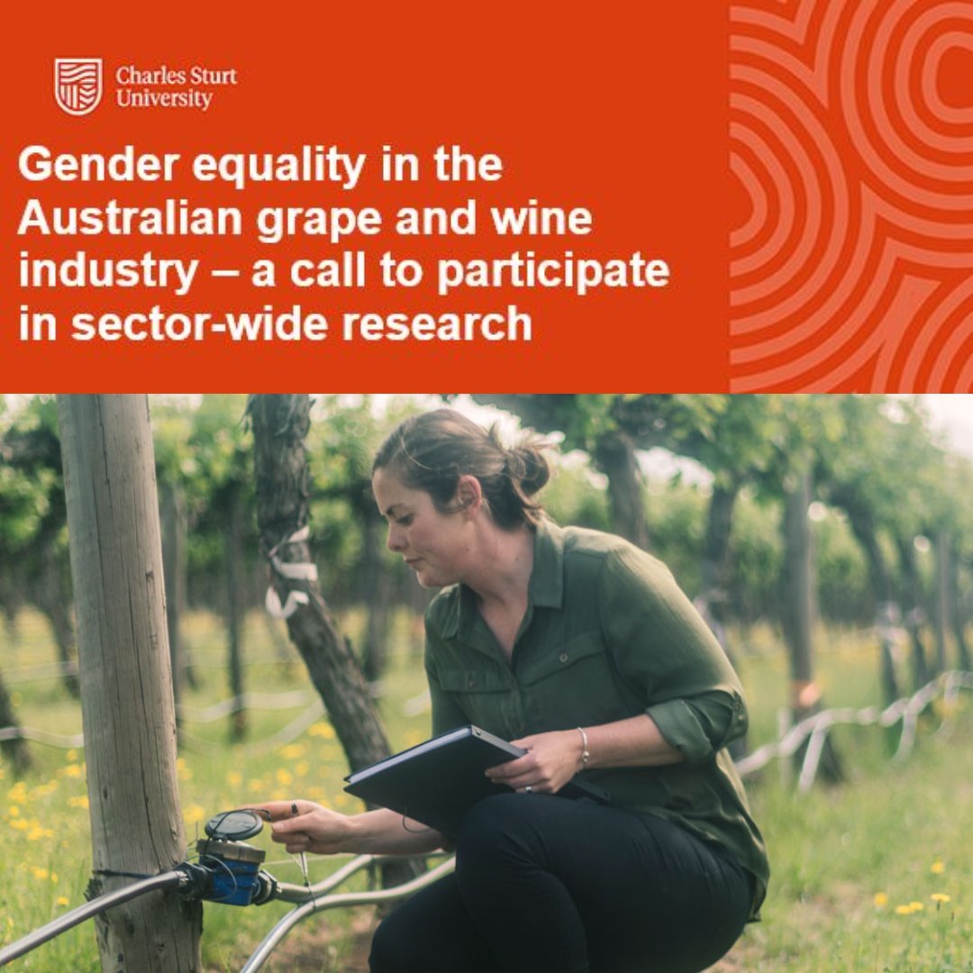 Expressions of interest for the gender equality in the Australian grape and wine sector study close next week! ⏰ 

If you’ve worked in the wine industry over the past 10 years, and would like to participate, click here: ow.ly/Fi7050TO65Q