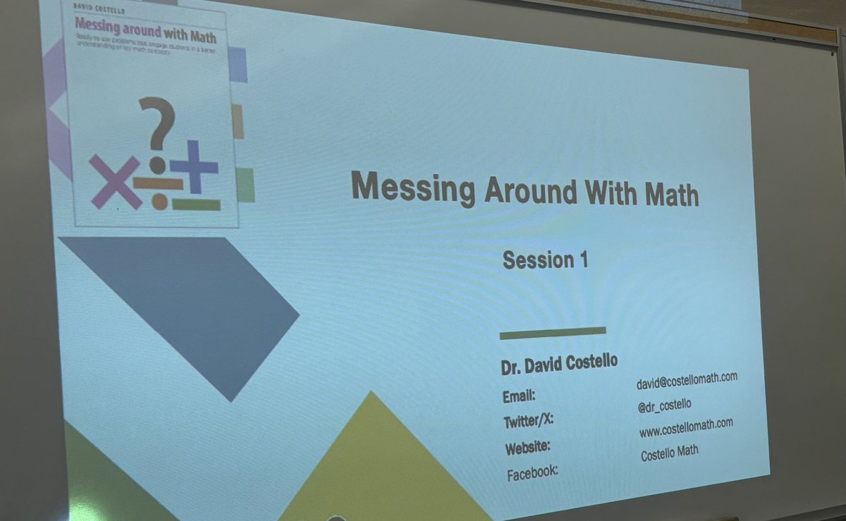 dr_costello's tweet photo. Thank you to @SAME_OAME for the opportunity to lead the #MessingAroundWithMath book study. We have participants join us in person and virtually.
Looking forward to Session 2 in November!
#onted #math @PembrokePublish https://t.co/qnsl62QYsp