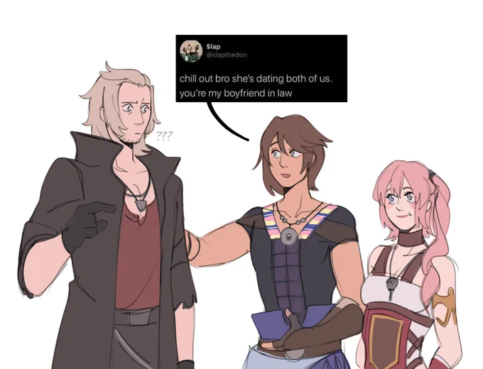 oh nooo serah has TWO beautiful men in her life?? ohh how could she possibly choose!!#finalfantasyxiii2 #ff13 