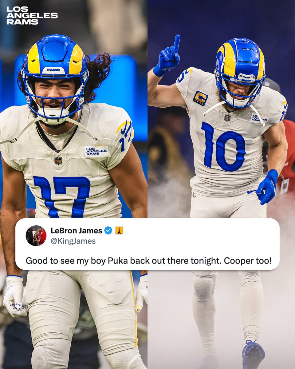 RamsNFL's tweet photo. Same @KingJames, same. 👑 https://t.co/3cVlpg2HR0