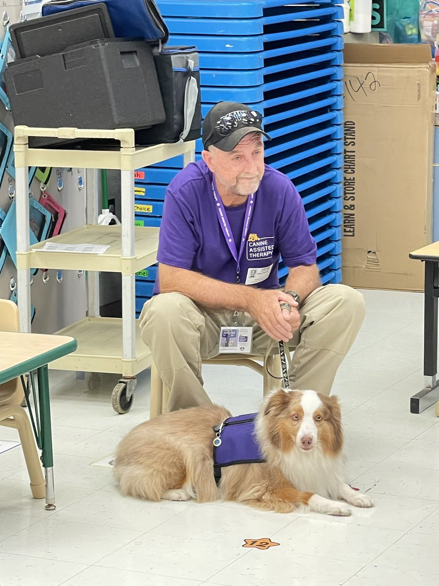 smspalmbeach's tweet photo. Chase the therapy dog had a great time at “Read for the Record” at Crosspointe Elementary today. 
#chase #chasethetherapydog #miniaussie https://t.co/JMTSryVrLH