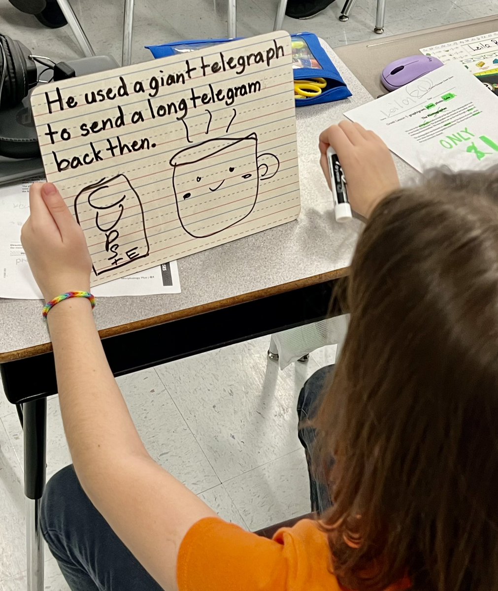 CarlenaSheeran's tweet photo. The 3rd grade #Bruins in Angela Stevenson’s classroom @LakewoodBruins learned the Greek base “tele” today which means distant or far. 🔭 Mrs. Stevenson brought a telescope to help them make a real-world connection.👫🏽 #HCSDifferenceMakers #IMSE #Vocabulary #Greek https://t.co/YhSc8iLSRj