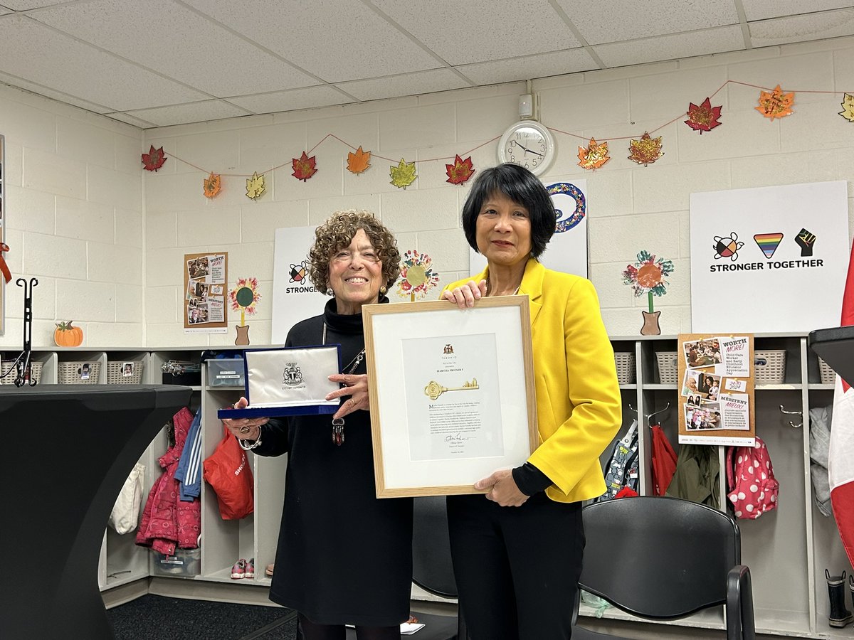 Michael Friendly @datavisfriendly.bsky.social (@datavisfriendly) on Twitter photo Thrilled to be there to see <a href="/_MFriendly/">MarthaFriendly</a> being given the Key to the City of #Toronto by <a href="/oliviachow/">Olivia Chow</a>.
A great day to appreciate the efforts of #childcare advocates, ECE workers and, of course Martha
<a href="/susanprentice/">Susan Prentice PhD🇨🇦</a> <a href="/ChildCareON/">Ontario Coalition for Better Child Care</a> <a href="/CCCF_FCSGE/">Canadian Child Care Federation</a> Thrilled to be there to see <a href="/_MFriendly/">MarthaFriendly</a> being given the Key to the City of #Toronto by <a href="/oliviachow/">Olivia Chow</a>.
A great day to appreciate the efforts of #childcare advocates, ECE workers and, of course Martha
<a href="/susanprentice/">Susan Prentice PhD🇨🇦</a> <a href="/ChildCareON/">Ontario Coalition for Better Child Care</a> <a href="/CCCF_FCSGE/">Canadian Child Care Federation</a>