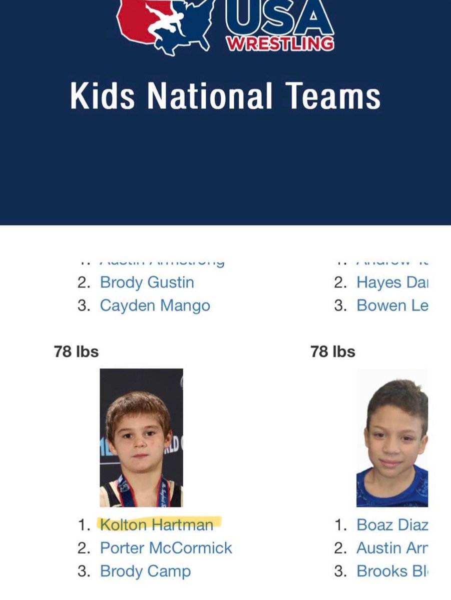 Two of our own being recognized on the USA Wrestling Youth National Team. 

Congrats to Kolton Hartman and Julia Lugabihl