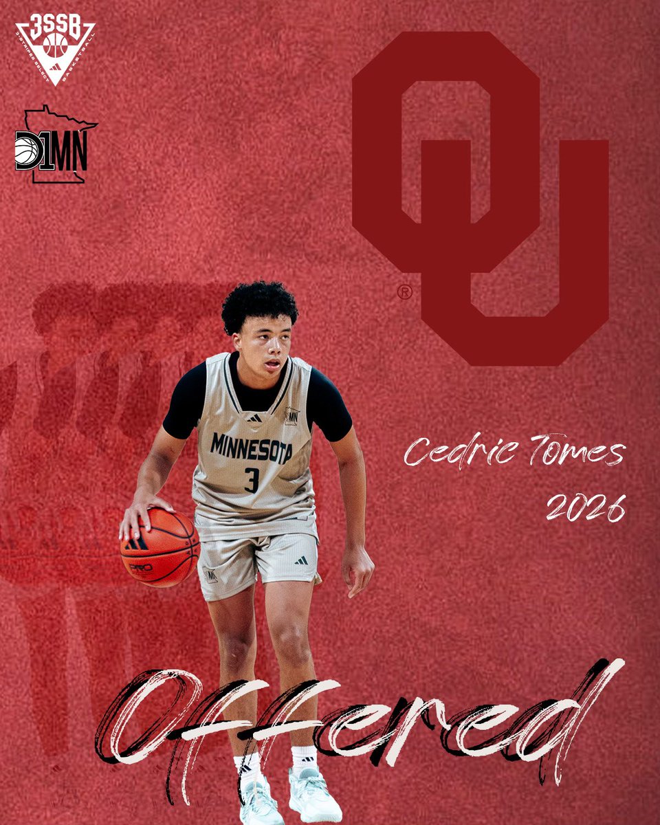 D1 Minnesota (17U) 2026 3SSB (@d1mn2026) on Twitter photo Congratulations to <a href="/CedricTomes/">Cedric Tomes</a> on his offer from <a href="/OU_MBBall/">Oklahoma Basketball</a>! #D1fferent🔥<a href="/adidasD1MN/">D1 Minnesota</a> Congratulations to <a href="/CedricTomes/">Cedric Tomes</a> on his offer from <a href="/OU_MBBall/">Oklahoma Basketball</a>! #D1fferent🔥<a href="/adidasD1MN/">D1 Minnesota</a>