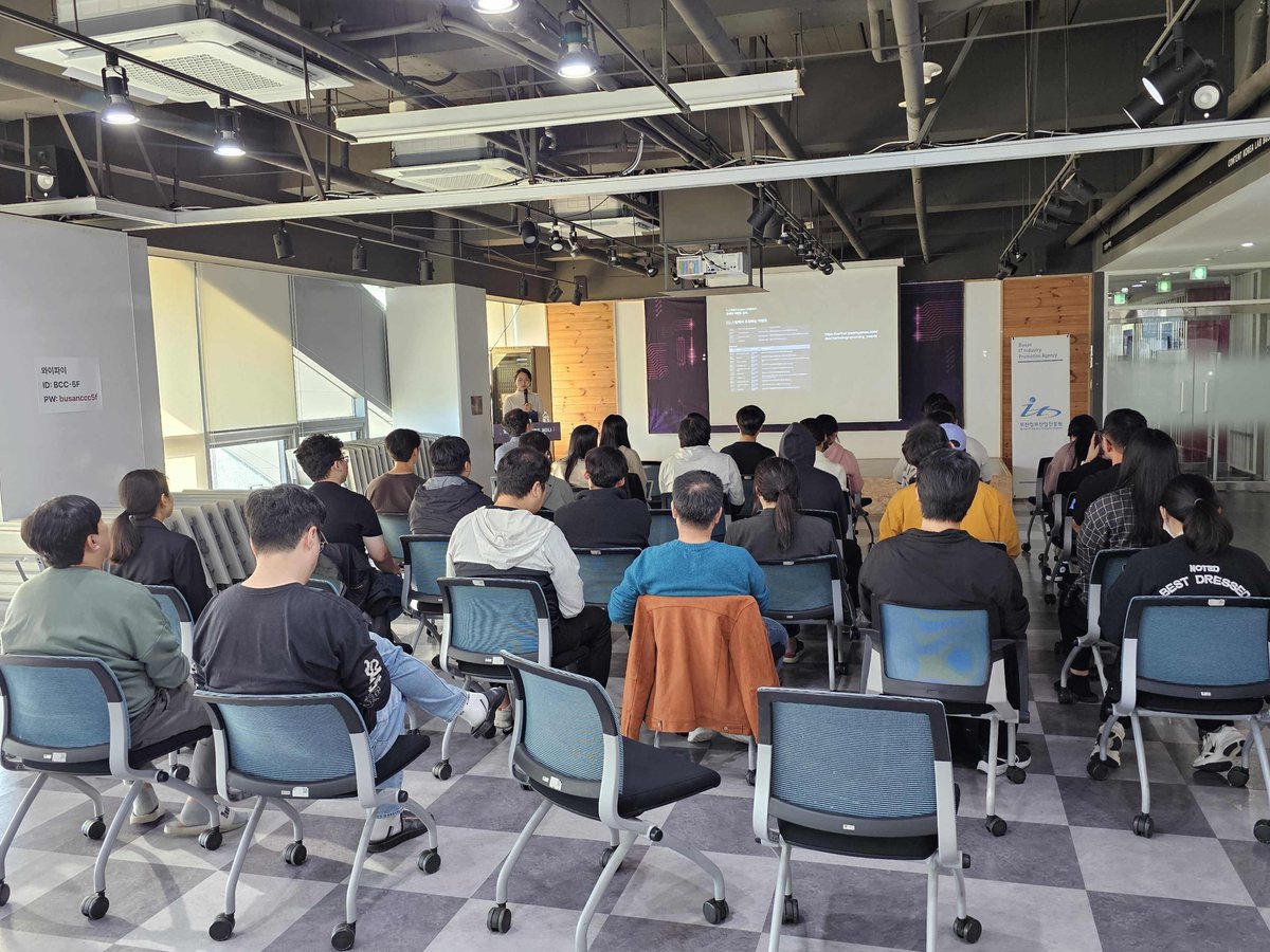 sentience_tech's tweet photo. Thank you, Busan!👋 Yesterday, #Sentience successfully completed a seminar on marketing for the #Steam platform, covering topics like setting up a Steam page and managing social media. We hope to help #gamedevelopers reach a wider audience. 🌎 https://t.co/CVjYGwv1Qh