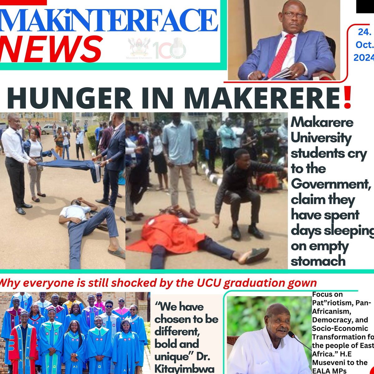 Martin Ssempa (@martinssempa) on Twitter photo Focus on <a href="/Makerere/">Makerere University</a> Student Hunger.
While the coffee issue is an important one.
While the Buganda tribal issue is an important one.
And while the truck fire is an important one as well.
The most important story of the day is the crisis of student starvation at the leading Focus on <a href="/Makerere/">Makerere University</a> Student Hunger.
While the coffee issue is an important one.
While the Buganda tribal issue is an important one.
And while the truck fire is an important one as well.
The most important story of the day is the crisis of student starvation at the leading