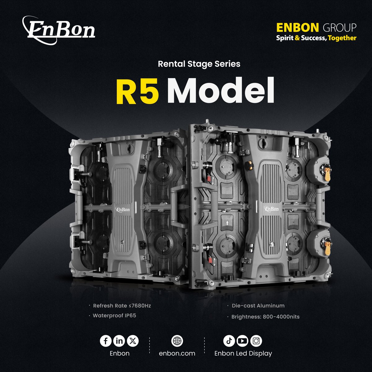 EnbonLedDisplay's tweet photo. Enbon knows that a successful event is not only about the wonderful content, but also the stunning and perfect presentation of visual effects. Therefore, we proudly launch the high-end rental LED display R5, which will infinitely magnify your creativity and make your rental experience easy and worry-free!

𝐌𝐚𝐢𝐥 sales@enbon.com
𝐖𝐞𝐛 https://t.co/kfMAOGJgSk
𝐀𝐥𝐢𝐛𝐚𝐛𝐚 https://t.co/1qlOyGbBv3
𝐖𝐡𝐚𝐭𝐬𝐀𝐩𝐩 +86 13088854440

#enbon #enbongroup #ledmanufacturer #leddisplay
#ledvideowall #highlight #advertising #technology
#ledscreen #metaverse #outdoorleddisplay