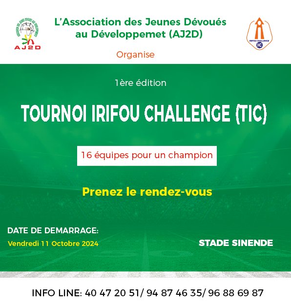 aj2dBenin's tweet photo. Le tournoi est en cours. Faite un tour au stade de sinendé https://t.co/BA3sXB4iXd