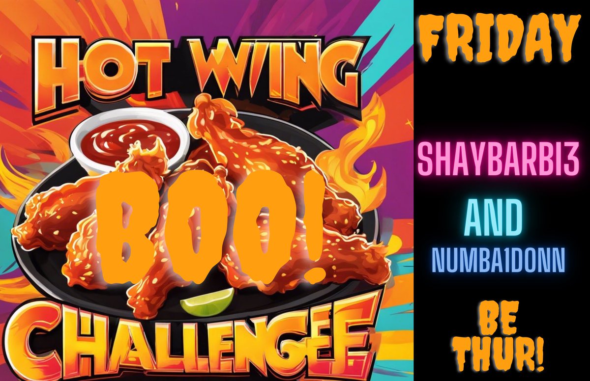 shaybarbi3_'s tweet photo. Our first hot wing challenge it’ll be getting hot for us two @AskboutDon 🔥🥵 I will have sub triggers where I can’t drink nothing for about of time to not use ranch to add a condiment to a wing it’s gone be a challenge to remember 😂
@kick @KickCommunity
#bringwater https://t.co/9obCujeSLB