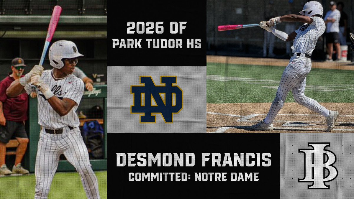 Congratulations to <a href="/DesmondFrancis_/">Desmond Francis</a> on his commitment to <a href="/NDBaseball/">Notre Dame Baseball</a>