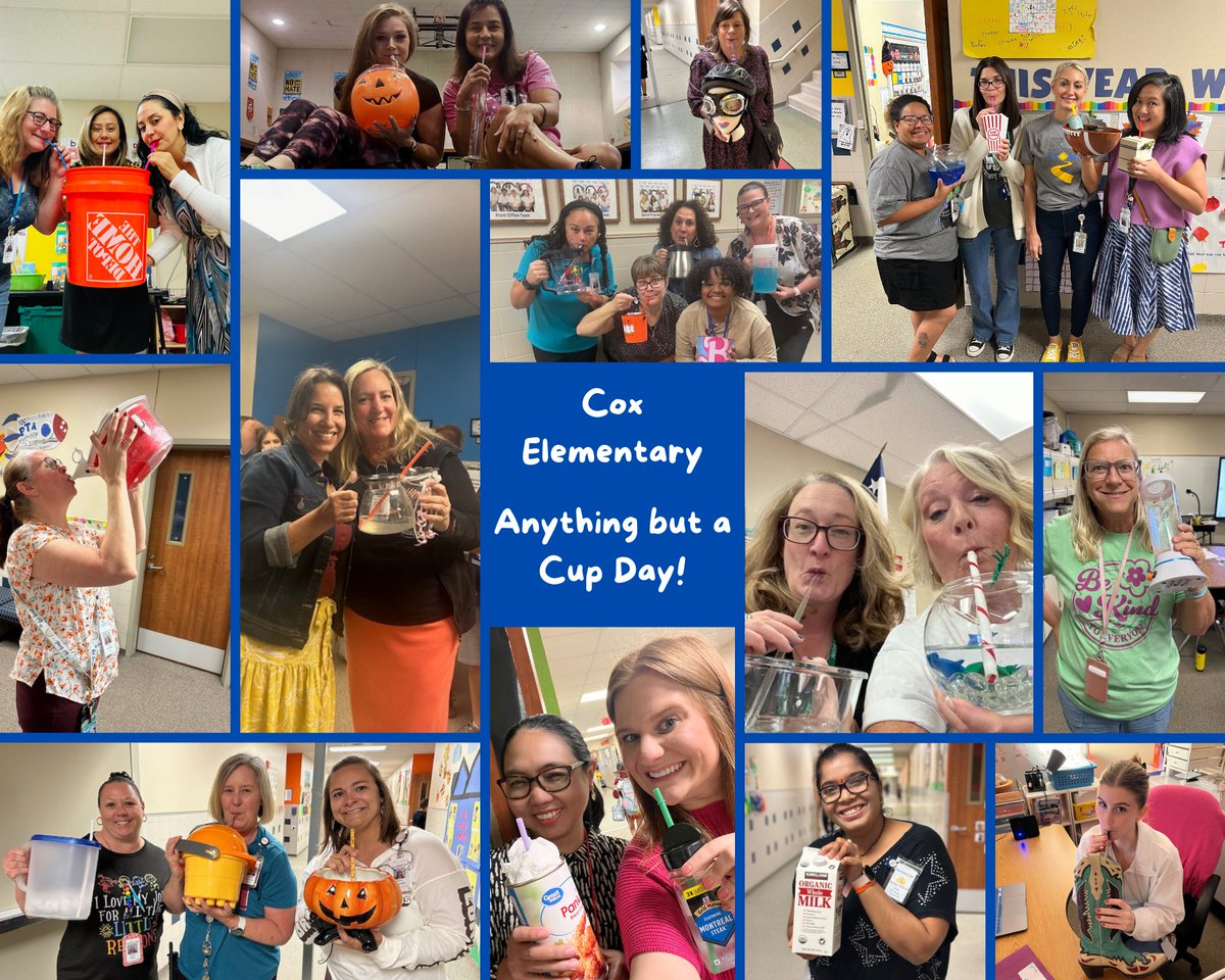 Staff had a blast today with "Anything but a Cup" day! It’s hard to say what was better—the creativity of our team or the looks on the students' faces as they saw our unique "cups."