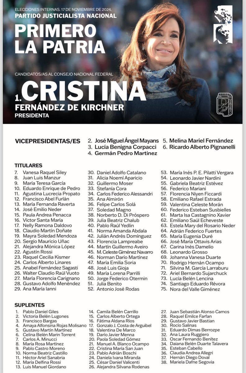 DarioMennaOk's tweet photo. Primero La Patria. Primero @CFKArgentina https://t.co/gsJ83v22vd