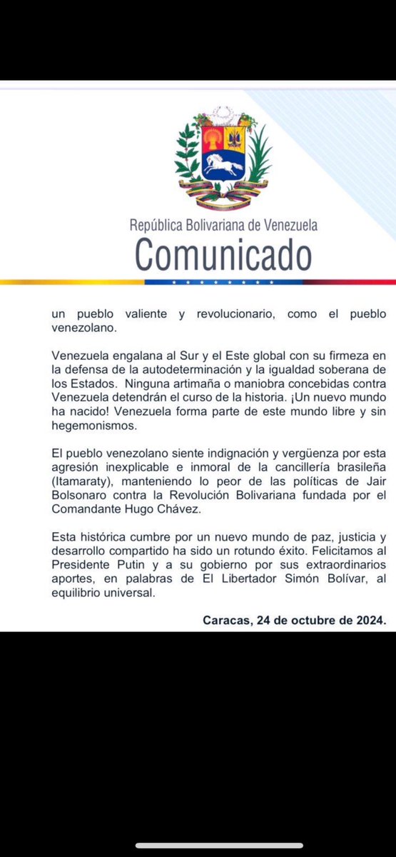 AliomarBracho's tweet photo. Por más que se tongoneen siempre se les ve el bojote... ¿Cuánta manipulación mediática, cuántos videos, fotos y mentiras? Al final, terminan reconociendo su fracaso en este comunicado, donde no les queda más que culpar a Brasil. 👇👇👇👇👇 https://t.co/YYs3Q4ZlQw