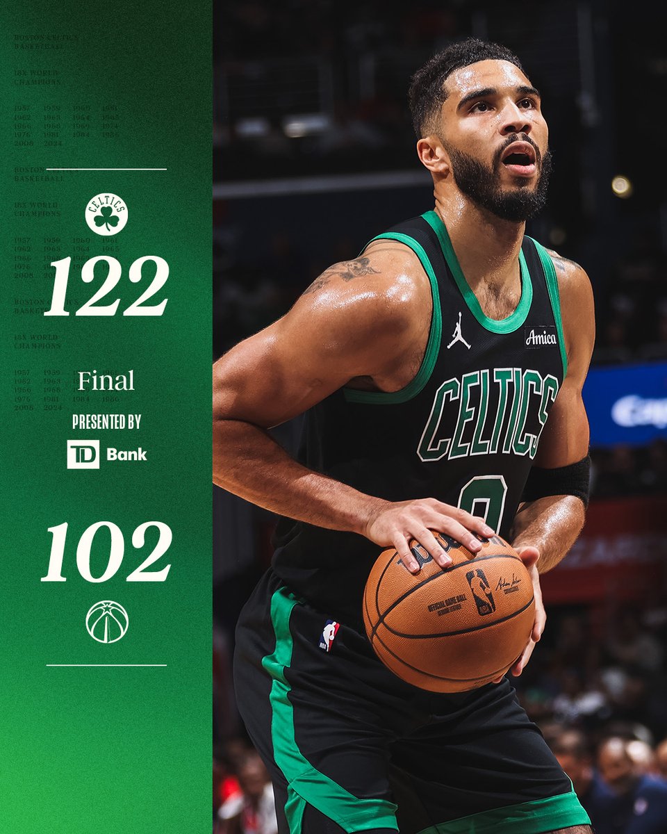 celtics's tweet photo. Got the job done 🫡 https://t.co/MwUpxQerFC