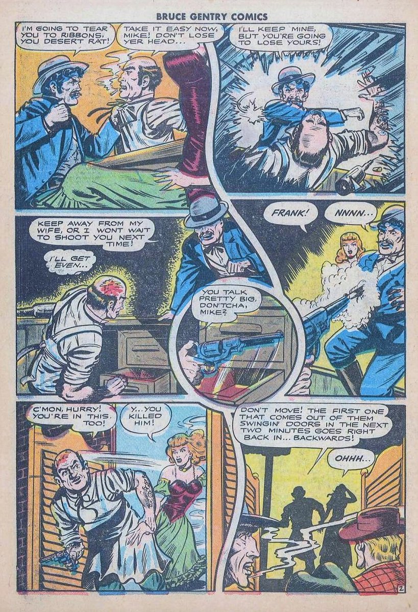 blaksheepno1's tweet photo. "The Butchering Brute" (script: unknown, art: Al Feldstein) from 
Bruce Gentry#2 (1948 Superior 
Publishers Limited). https://t.co/4LNdtDEAoG