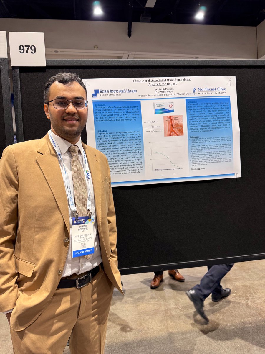 Our PGY-3 resident physicians, Prachi Gajjar &amp; Parth Parmar, presenting case reports at ASN Kidney week 2024, California.