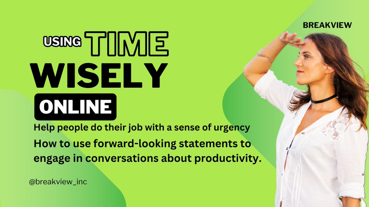 breakview_inc's tweet photo. Using Time Wisely, a self-study course and webinar. What is the connection between stress and productivity https://t.co/R1CtEXk8lg
@breakview_inc
https://t.co/GFRS4qFfuT
Learn how to engage a team in conversations about productivity and efficiency. https://t.co/8t7kksJpwb