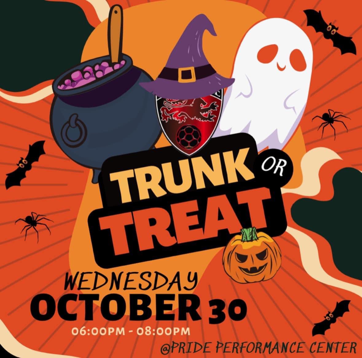 🎃🕷️ REMINDER 🕷️🎃
HAVE YOU MARKED YOUR 🗓️ for a frightfully fun night at the annual Trunk or Treat event, lurking on October 30th from 6 to 8 PM at the shadowy PPC! 

See your manager / coach for further details.