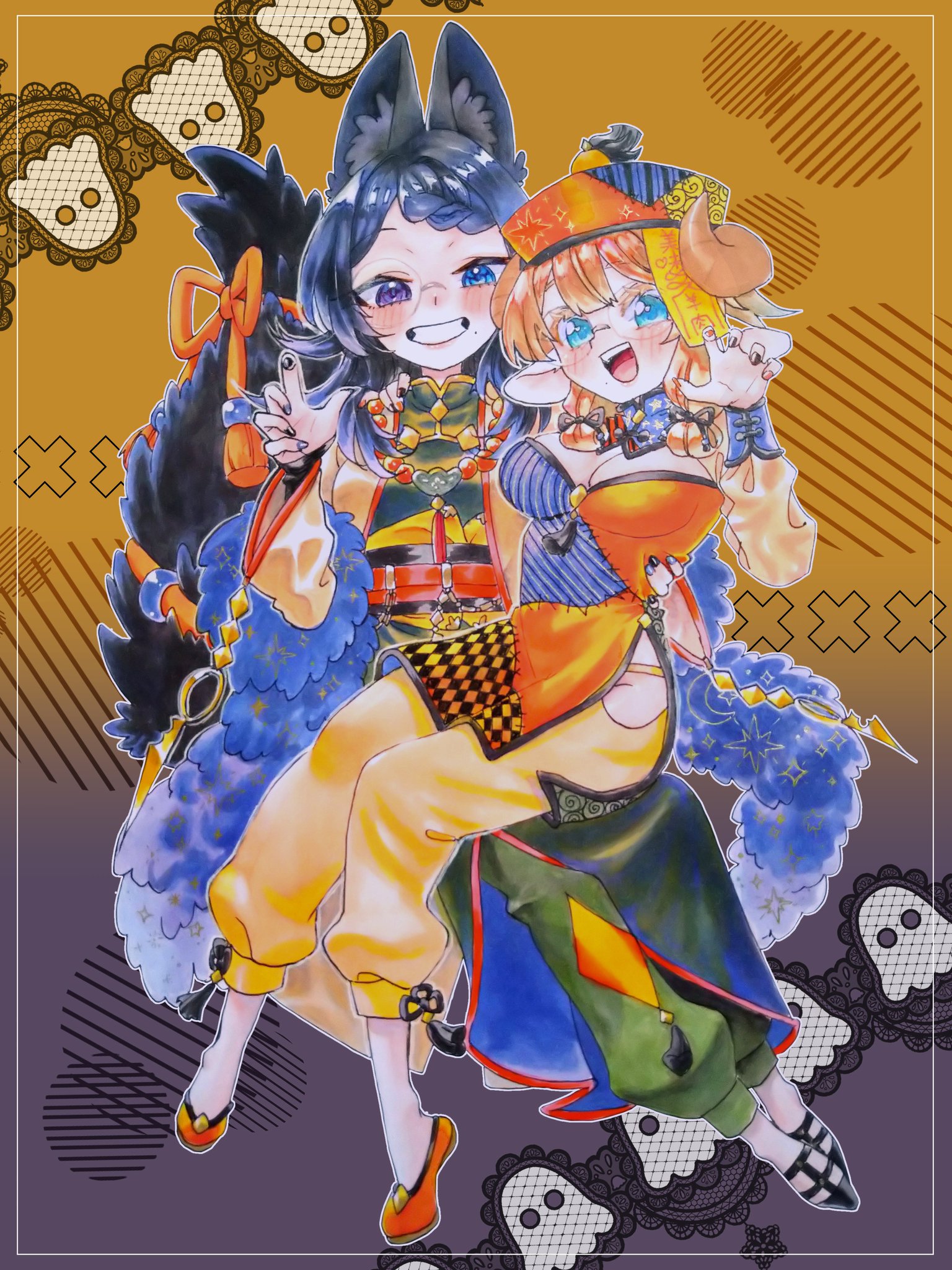 ★中色紙★オリジナル手描きイラスト『ハッピーハロウィン姫ちゃん』 GasxrFNaAAQG0iA.jpg:large