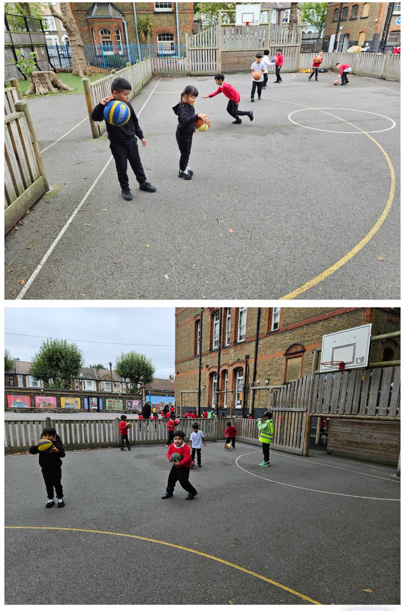 During basketball club, our children from Year 1 to Year 6 focused on their dribbling skills before moving and passing the ball. 🏀